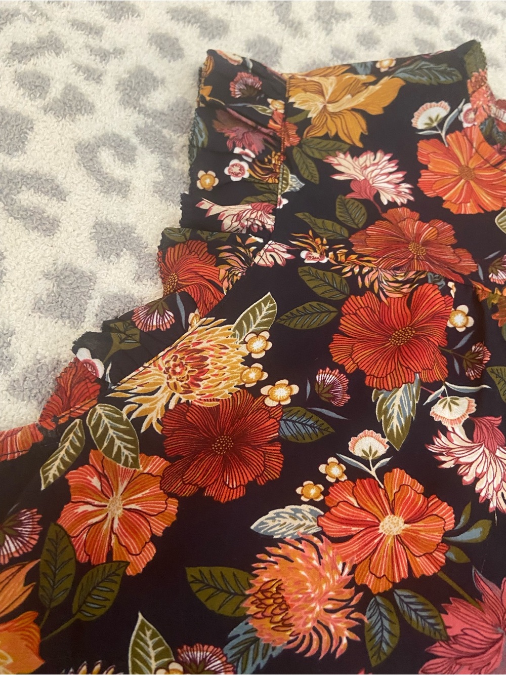 LOFT FLORAL SLEEVELESS BLOUSE SIZE XL - Picture 7 of 8